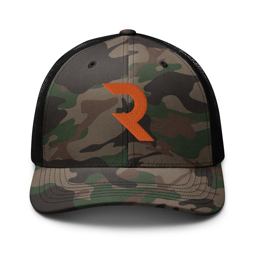 Cool Country Orange R — Camo Trucker Cap
