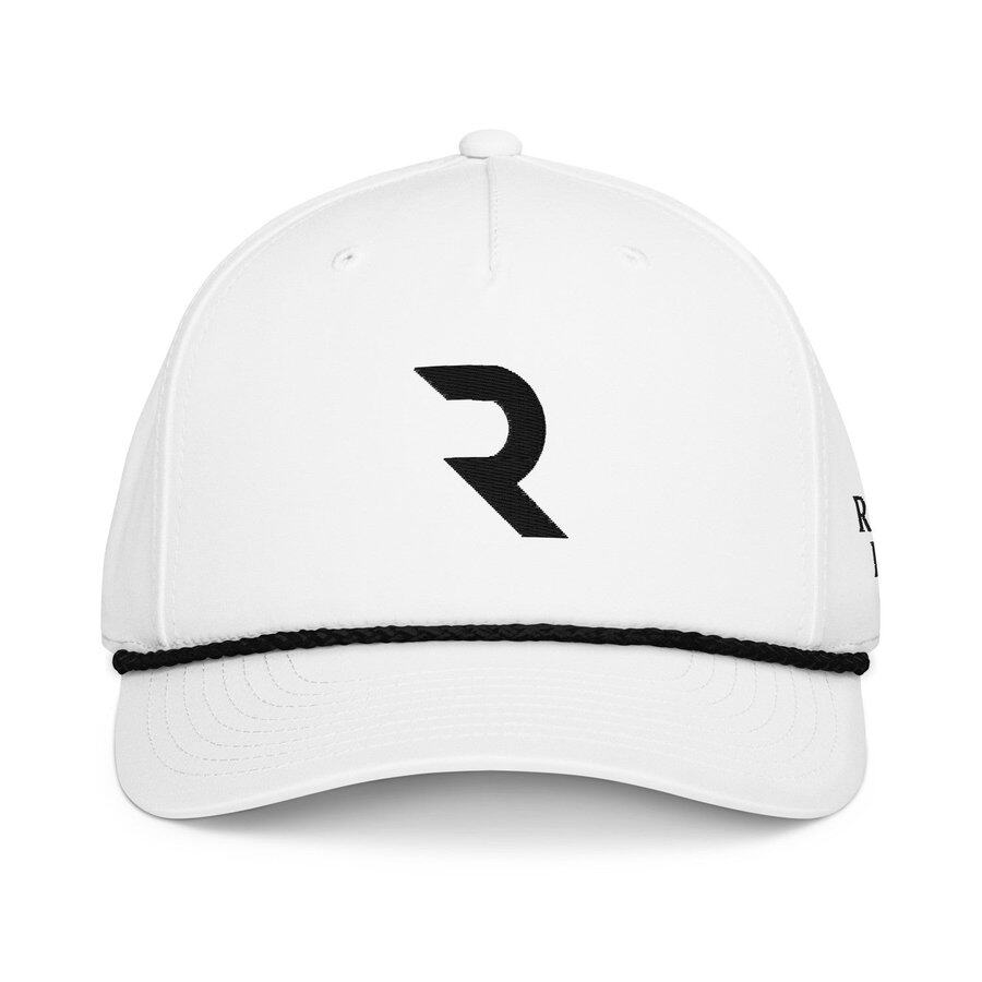 Emblematic Black on White — Rope Cap